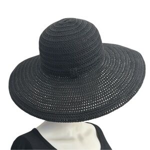 August Black Wide Brimmed Women's Hat